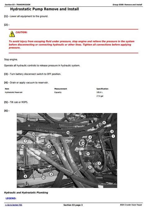 John Deere 850K Crawler Dozer Repair Technical Manual TM12046