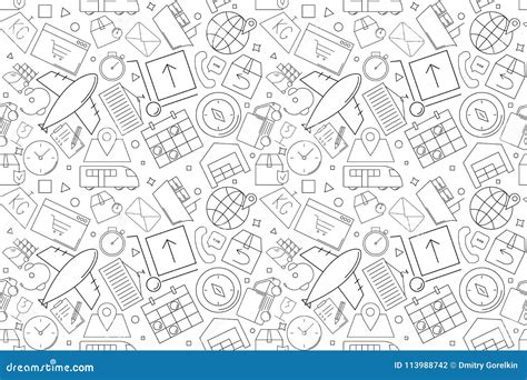 Vector Logistics Pattern. Logistics Seamless Background Stock Vector ...