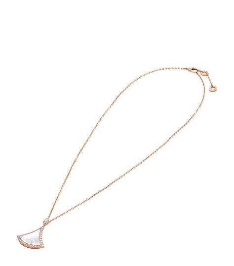 Bvlgari Rose Gold Mother Of Pearl And Diamond Divas Dream Necklace