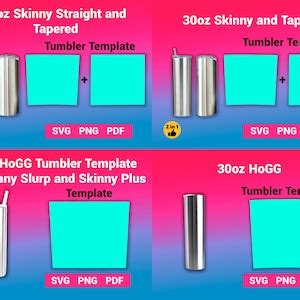 Tumbler Templates SVG Bundle Set 2 Sublimation Templates For Etsy