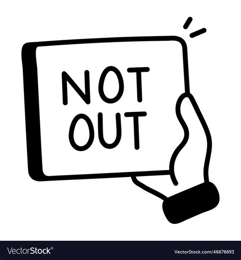 Not out Royalty Free Vector Image - VectorStock