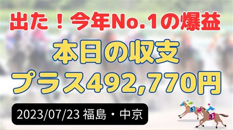 【うまロボ君で投資競馬】競馬必勝法 492770円！回収率135福島・中京競馬場 20230723 Youtube