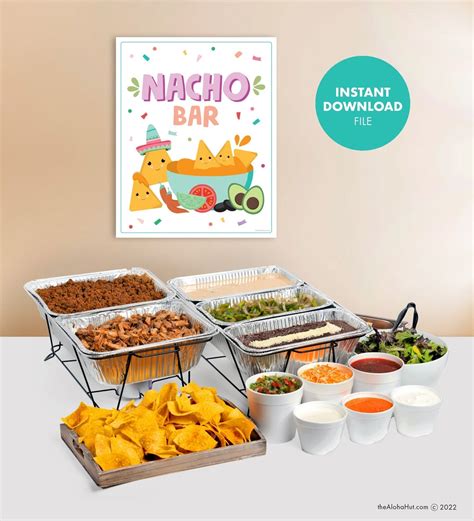 NACHO BAR Sign Poster Printable Instant Download Digital Teacher ...