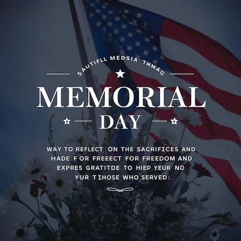 Premium Photo Memorial Day Social Media Post Design Template