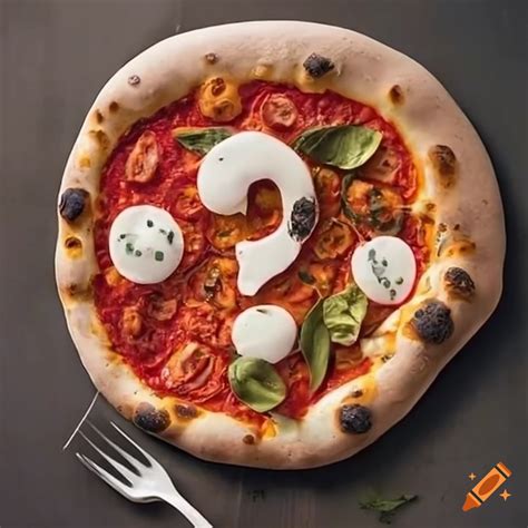 Innovative Margherita Pizza With Question Mark Toppings On Craiyon