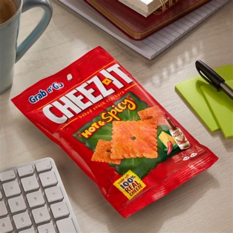 Cheez It Hot And Spicy Cheese Snack Crackers Grab And Go Oz Kroger