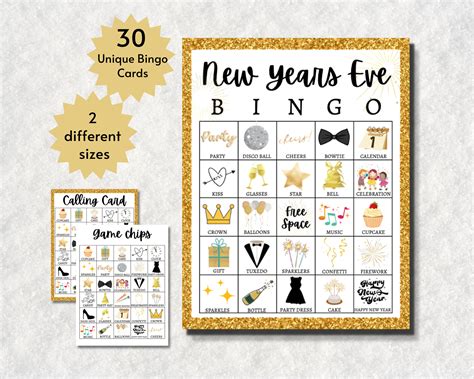 New Years Eve Bingo Printable New Years Bingo Bingo For Kids New