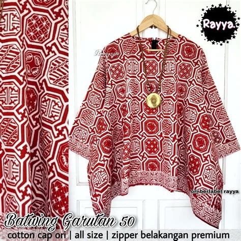 Jual Batik Blouse Wanita Terbaru Batwing Garutan Ori Rayya Shopee