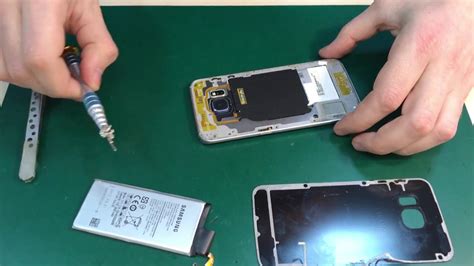 Samsung s6 Edge замена батареи аккумулятора replacement of