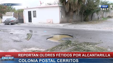 Reportan olores fétidos por alcantarilla en la col Postal Cerritos