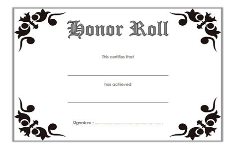 Free Editable Honor Roll Certificate Template Regarding Honor Award