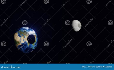 The Eclipse, the Earth and Moon in Same Scene (Elements of this Image ...