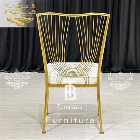 Luxurious Stainless Steel Oem Gold Wedding Chair Tanabata