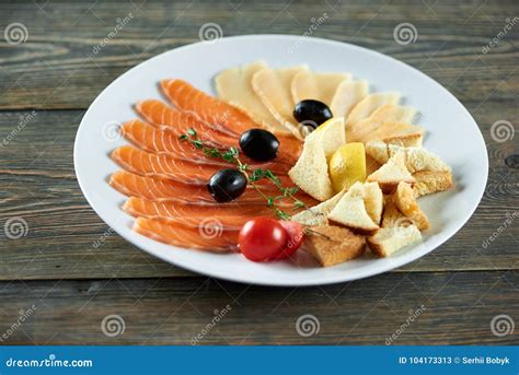 Delicious Food On The Wooden Table Stock Image Image Of Cafe Cusine