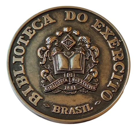 An Antiga Medalha Biblioteca Do Exercito Mm G Mercadolivre