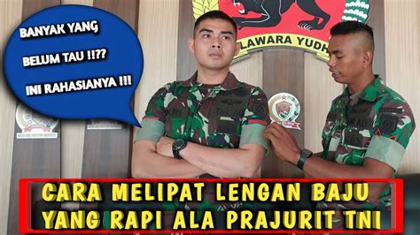 Cara Melipat Lengan Baju TNI Dengan Rapi YouTube