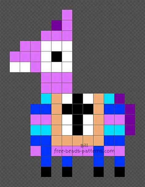 Fortnite Lama Hama Beads Iron Beads Pattern 12x16 Hama Beads Hama