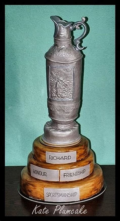 The Claret Jug Golf Trophy - Decorated Cake by Kate - CakesDecor