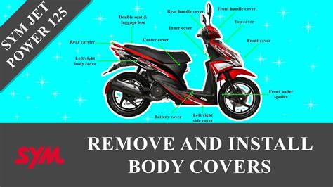 How To Remove And Install Sym 125 Jet Power Body Covers Teardown