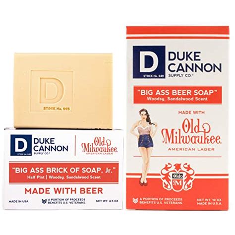 Duke Cannon Mens Big Brick Of Beer Soap Set Pin Up Edition 10oz Brick 45oz Half Pint Jr