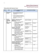 C Pacing Guide Docx Healthcare Operations Management Expanded