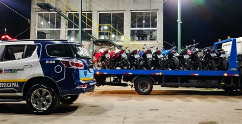 GCM DE SÃO BERNARDO APREENDE 22 MOTOS DURANTE DISPERSÃO DE PANCADÃO NO