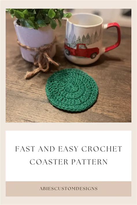 How To Crochet A Flat Circle For Beginners Free Coaster Pattern