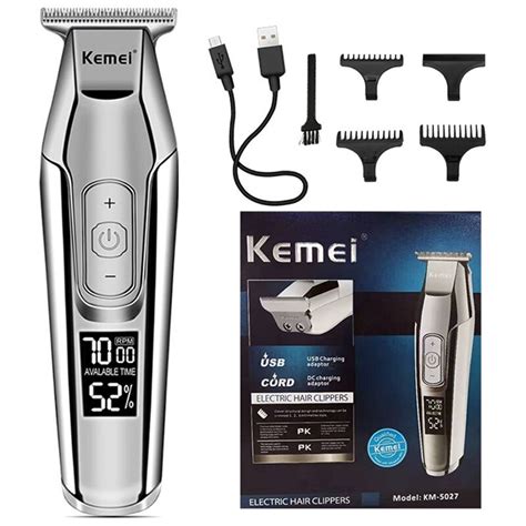 Kemei Tondeuse Baard Trimmer Mannen Tondeuse Lcd D Grandado