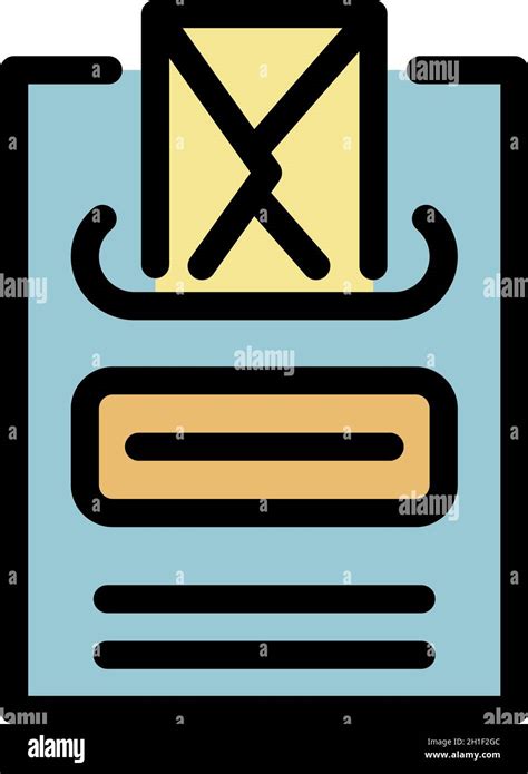 Door Mailbox Icon Outline Door Mailbox Vector Icon Color Flat Isolated