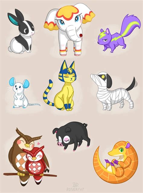 Realistic villagers (AC) by https://www.deviantart.com/roserivy on @DeviantArt | Animal crossing ...