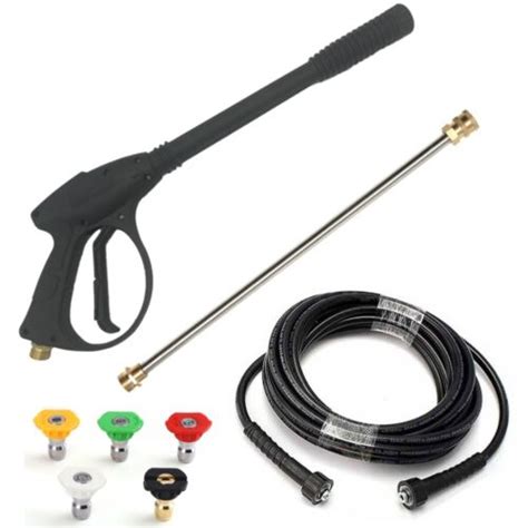 Pressure Power Washer Spray Gun Wand Lance Nozzle And Replacement Hose