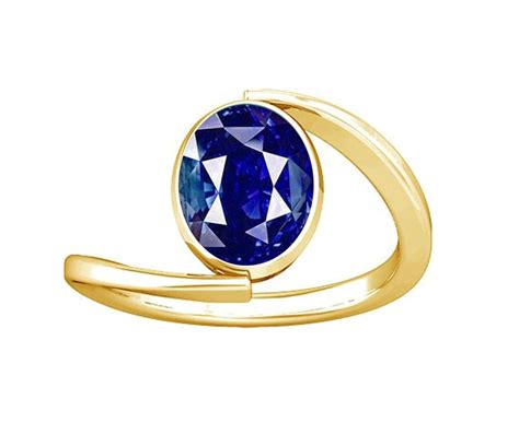 Divya Shakti Blue Sapphire Nilam Neelam Gemstone 22k Pure Gold Ring