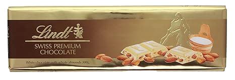 Lindt 300g Weisse Schokolade Mit Ganzen Mandeln White Whole Almond