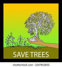 Poster On Save Trees To Draw