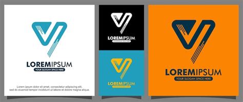 Premium Vector Modern Letter V Logo Template