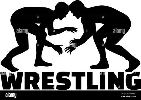 Female Wrestling Clipart Black