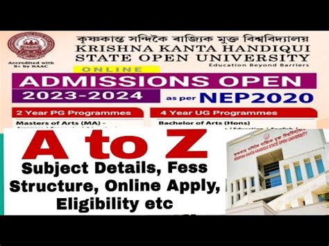 Kkhsou New Admission Starts 2023 2024 Online Apply Latest