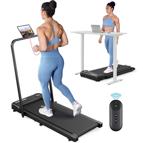 THERUN 2.5HP Treadmill, 2 in 1 Under Desk Walking Pad Treadmill