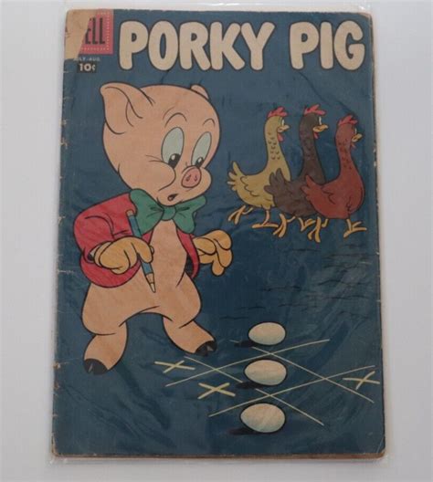 Porky Pig 59 Dell Comics 1958 Chickens Tic Tac Toe Comic Books