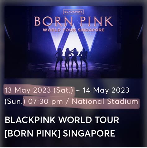 Blackpink Born Pink Concert Tickets Cat 7 Tickets Vouchers Event