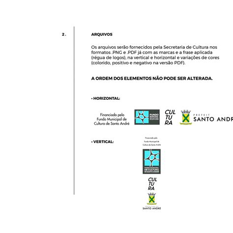 Manual De Aplicação Das Marcas Oficiais Em Projetos Aprovados Pelo Fundo Municipal De Cultura De