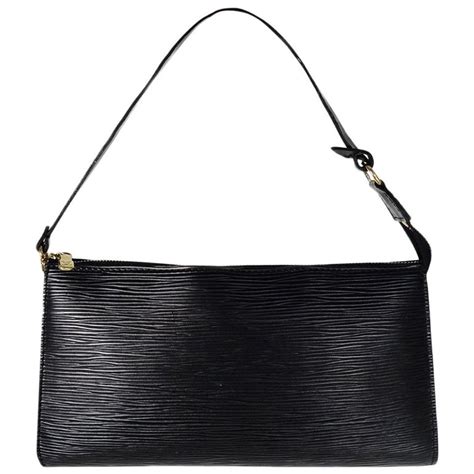 Louis Vuitton Black Epi Leather Pochette Bag For Sale At 1stdibs Lv