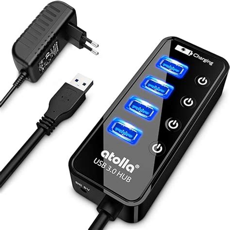 Atolla Hub Usb Alimentado En Puertos Multi Usb Hub