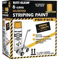 Rust Oleum Professional Flat Yellow Inverted Striping Spray Paint