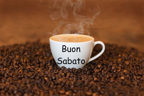 Immagini di Buongiorno e buon Sabato con caffè