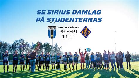 Sirius Play Sirius Dam inför matchen mot Börje SK på Studenternas