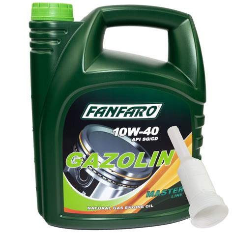 FANFARO Motoröl 10W40 Gazolin API SG CD 5 Liter mit Ausgießer im MVH