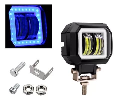 Faros De Lupa Led Ojo Cuadrado De Ngel Moto Meses Sin Inter S