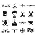 Set Of Aerial Drone Footage Emblems And Icons Vector Image