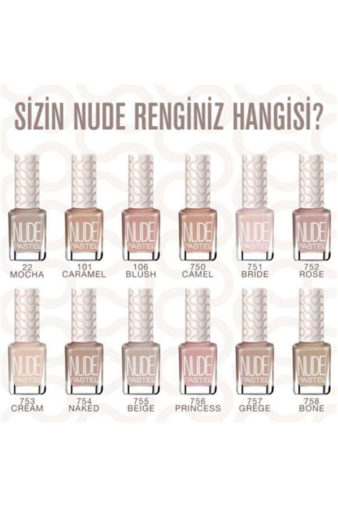 Pastel Oje Nude 4 lü 54 set 763 751 755 767 Fiyatı Yorumları Trendyol